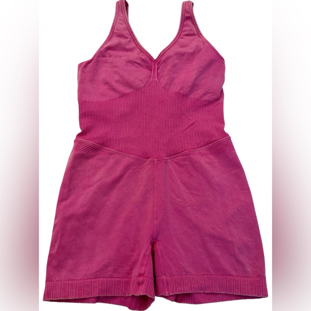 JoyLab Pink Athletic Romper Size Small Fitted Workout One Piece Yoga Pilates